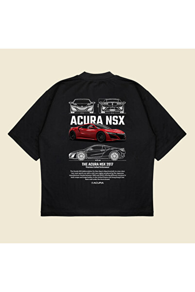 PURE POWER Honda Acura Nsx cu imprimeu supradimensionat Bumbac unisex cu țesă...
