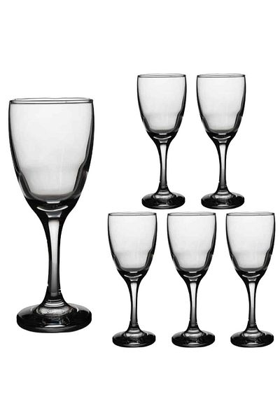 Cesiro Set of 6 glass stemmed glasses, 225 ml, Cesiro