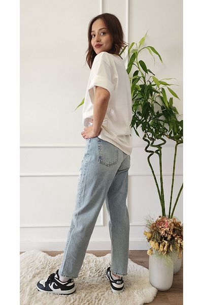 My Boutique Pantaloni din denim cu detaliu rupt