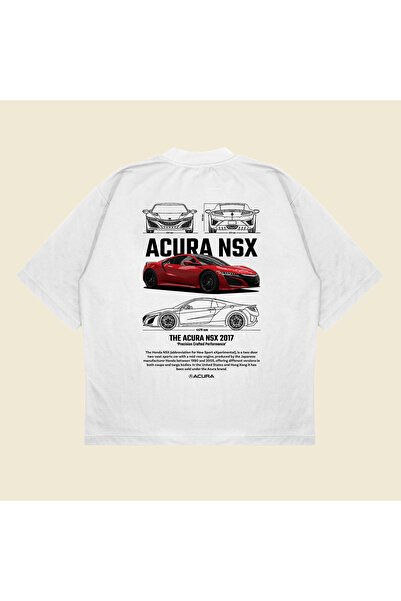 PURE POWER Honda Acura Nsx με τύπωμα oversized Unisex βαμβακερό μπλουζάκι από...