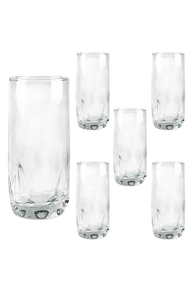 Cesiro Set 6 pahare din sticla 380 ml