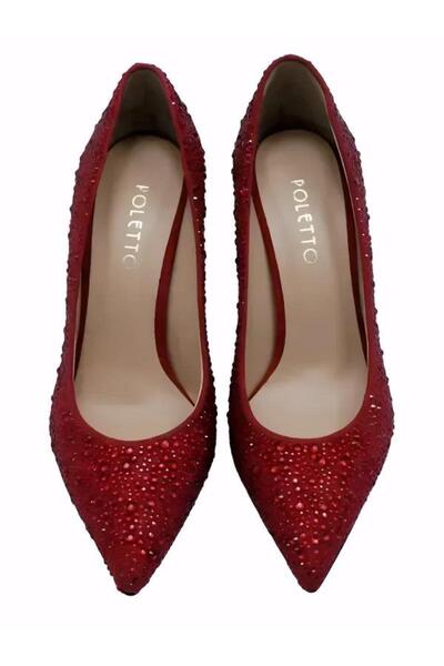 Poletto Hakiki Deri Kırmızı Ayakkabı Gece/abiye 4924 18