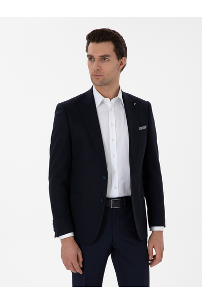 Cacharel Navy Blue Slim Fit Jacket 50313140 -Vr033