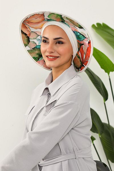 Aisha's Design قبعة مطوية وقبعة منقوشة قابلة للفصل S-8D