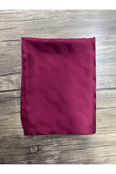 MİS İPEK Kazayağı Desen Bordo Pamuk Jakar Şal