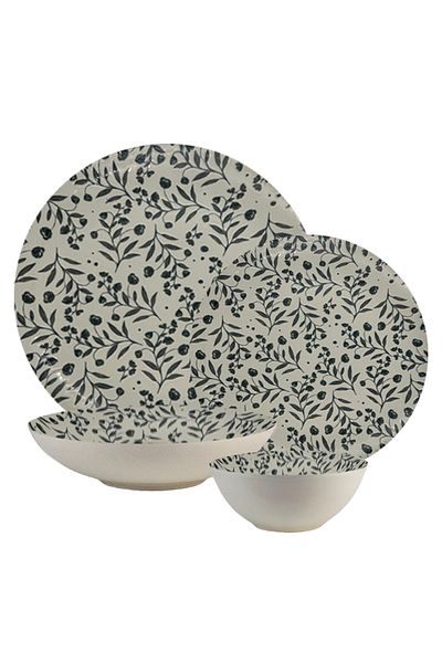Cesiro 16-piece plate set, 4 people - Fiori di Ciliegio - Italian Porcelain Dinnerware Set