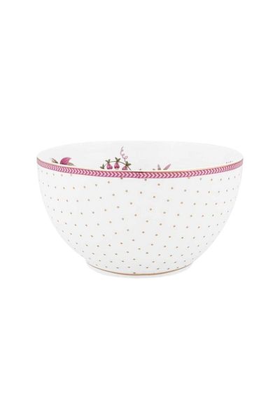 Pip Studio Porcelain bowl, Pip Studio, Dots Gold Pink, 15 cm, Jolie collection