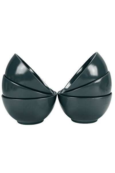 Cesiro Set 6 boluri Gri Antracit Mat, 600 ml