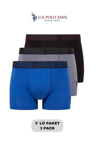 U.S. Polo Assn. Άνδρας, Αδειοδοτημένος, USPA, Σετ Boxer 3 τεμαχίων (Κουτί)