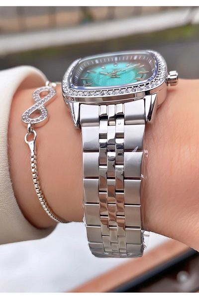 Daniel Klein Silver Colored Women's Wristwatch and Bracelet Gift