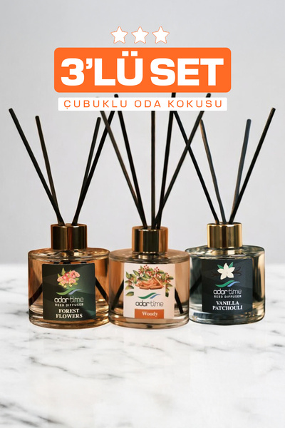 Odor Time Bambu Çubuklu Oda Kokusu Seti 3'lü Set - 3 Al 2 Öde