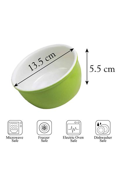 Cesiro Heat-resistant dish 13.5X7.5 cm, White/Green