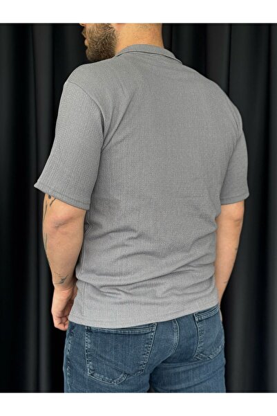 Altamira Ανδρικό κοντομάνικο πουκάμισο Smoke Grey