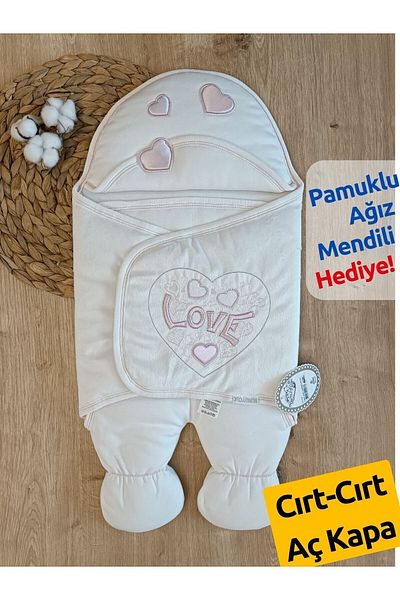 Tomuycuk 100% Cotton Heart and Foot Sleeping Bag for Newborn Baby