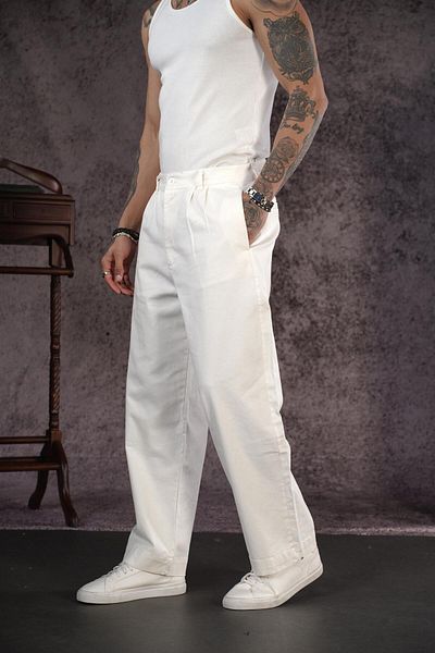 Butik Πλισέ τσέπη Φαρδύ παντελόνι Gabardine