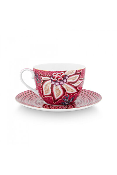 Pip Studio Set of 2 cups with saucers, Pip Studio, Flower Festival collection, 280ml