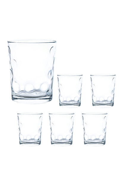Cesiro Set 6 pahare apa Pop, 285 ml, Transparent