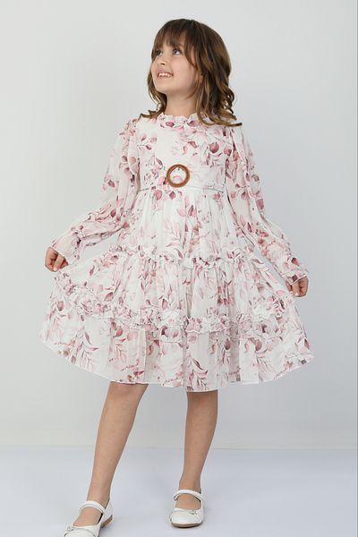 e-çocuk Rochie florală cu cataramă din șifon pentru fete 26144