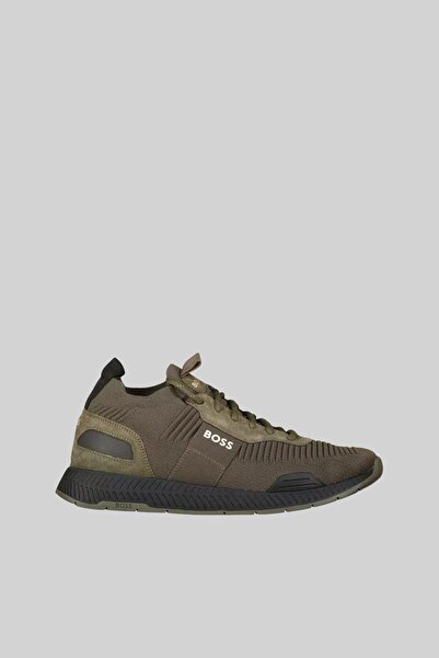 BOSS Footwear Titanium Run Erkek Bağcıklı Spor Ayakkabı Haki
