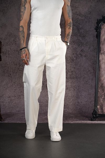 Butik Πλισέ τσέπη Φαρδύ παντελόνι Gabardine