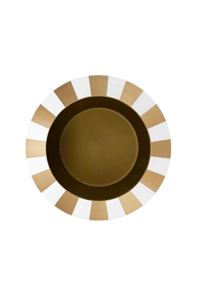 Pip Studio Decorative vase, made of metal, Pip Studio, Stripes White Gold, 24x29 cm, Royal Dot Delight collection