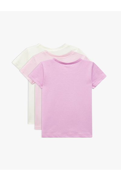 Koton Cotton 3 Pack Cherry and Bow Printed T-Shirt Set