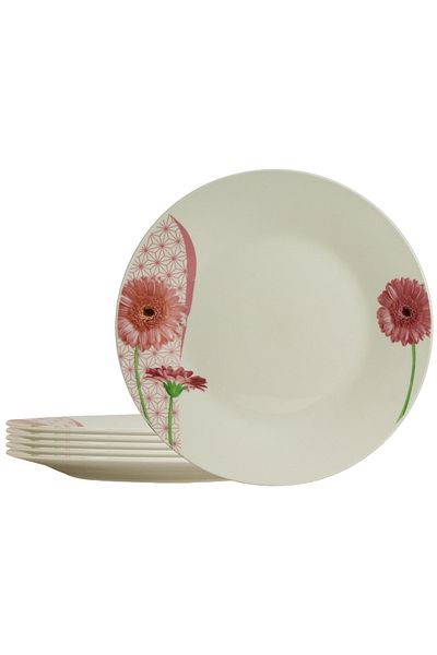 Cesiro Set of 6 wide plates 23 cm for 6 people - Elegance and Nature on the Table