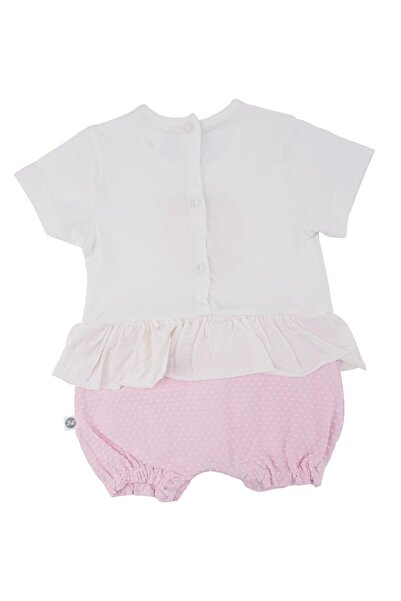 Bebelop Baby Girl Fruit Printed Frilly Summer Short Jumpsuit with Snap Fasteners