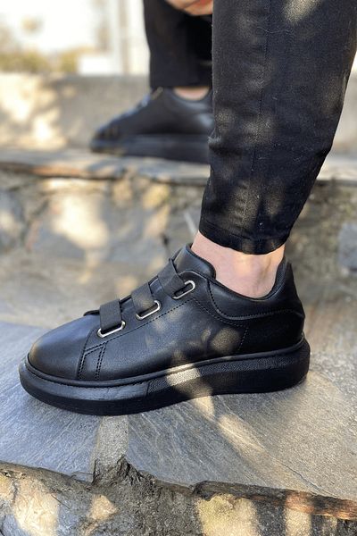 JOSEPHWORLD JS103 Black BLACK SOLE Tenis elastic pentru bărbați