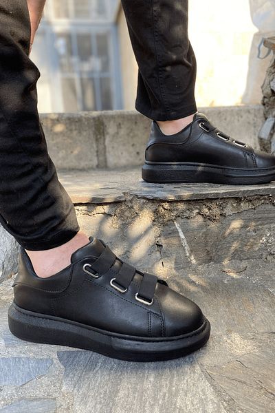 JOSEPHWORLD JS103 Black BLACK SOLE Tenis elastic pentru bărbați