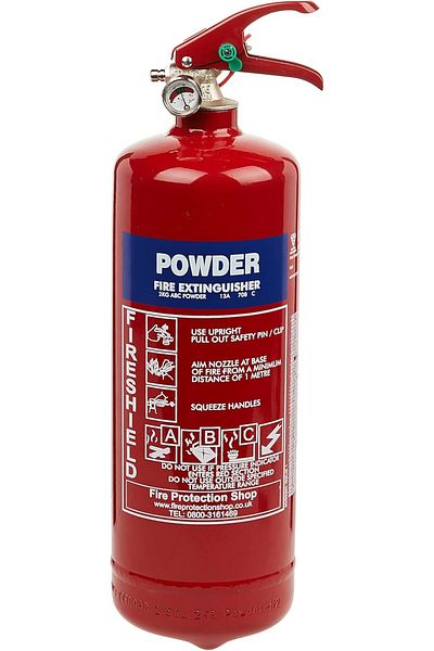 Generic ABC FireShield 2kg Dry Powder Fire Extinguisher for Homes, Cars and Trucks