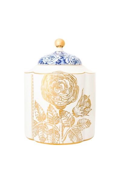Pip Studio Borcan Cu Capac Din Porțelan, , 16x16x21.5 Cm, 1900 Ml, Colecția Royal White