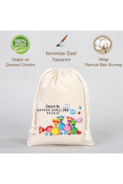 BYBAGS Kişiye Isme Özel Dijital Baskılı Çocuk Bayram Harçlık Kesesi