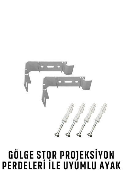 GÖLGE STOR PROJEKSİYON PERDESİ İÇİN DUVAR VE TAVANA UYUMLU ÖZEL AYAK