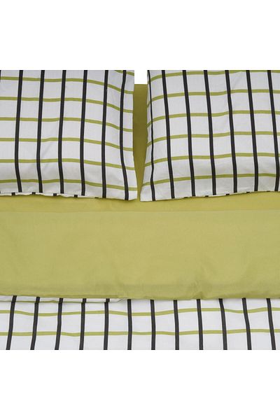 vanora Microfiber King size Bed set Checker