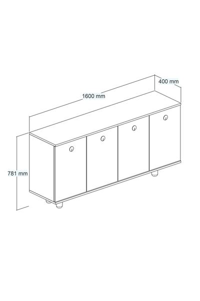 TESSA MOBİLYA 160 Cm Bohem Yaprak Konsol Modern Yemek Odası Şık Depolama Alanı ve Tv Ünitesi Alternatifi