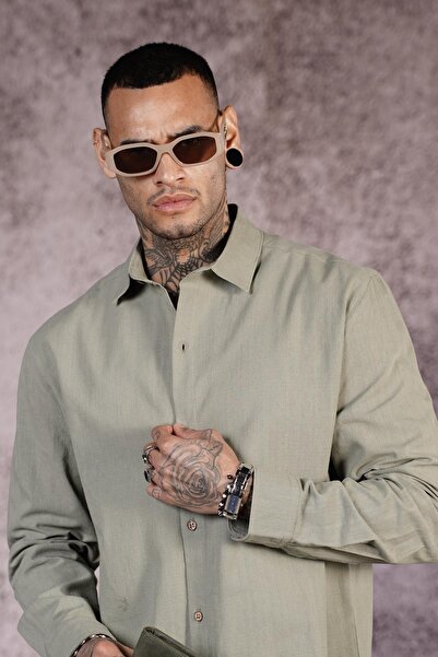 king brich Regular Fit Plain Linen Men's Shirt