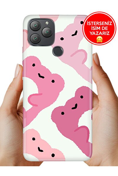 General Mobile GM 22 Plus G512 Kılıf Desenli İsimli / İsimsiz Silikon Pink Frogs