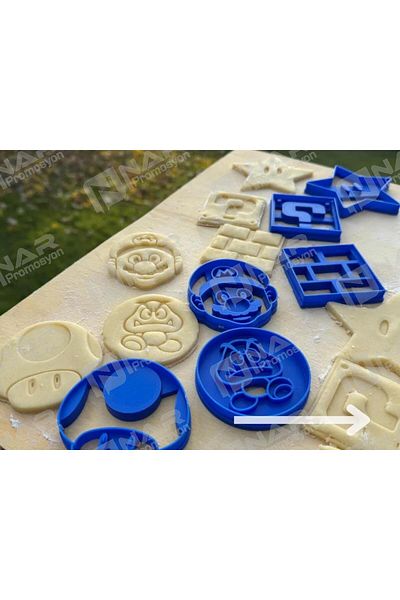 Nar Promosyon Super Mario Motif 6-Pack Play Dough Mold and Confectionery Products