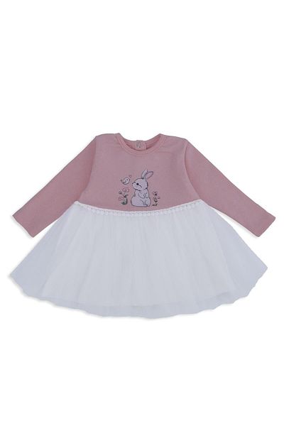 Bebelop Girl's Baby Report Rabbit Floral Tulle Dress