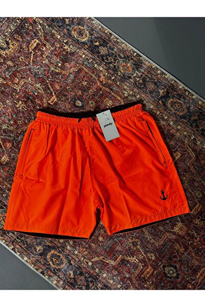 pandy Renkli Cep Fermuarlı Astarlı Fileli Deniz Şortu