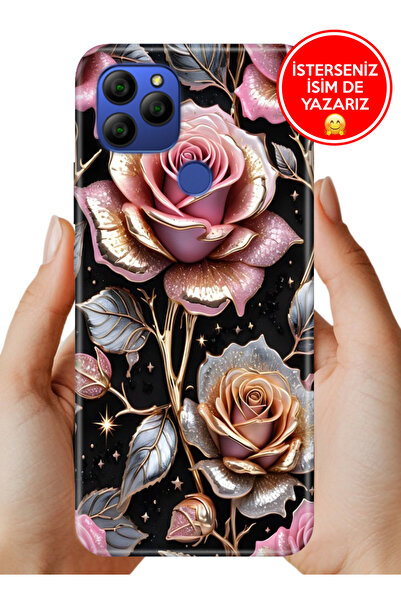 General Mobile GM 21 G310 Kılıf Gold Gül