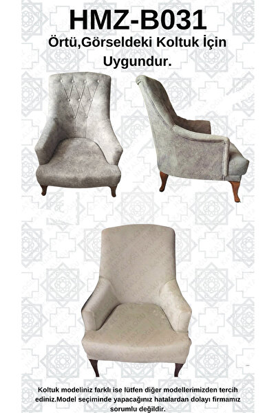 Akbal Home İtalyan Nubuk HMZ-B031 Kalıp Berjer Koltuk Örtüsü