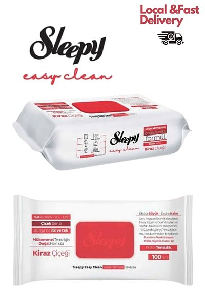 Sleepy Easy Clean Cherry Flower Cleaning Wipes  –  Refreshing Floral Scent