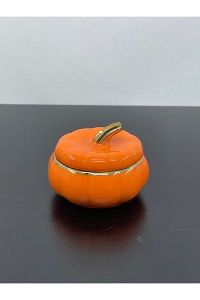 YzHome 2 Li Porcelain Gilded Gourd Small Size Bowl with Lid