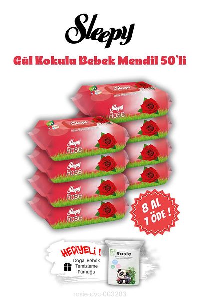 Sleepy Rose Scented Wet Baby Wipes 50 Pcs Buy 8 Pay 7 Rosie