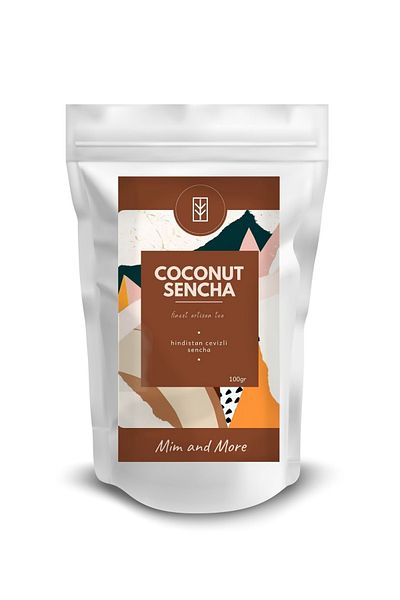 Mim and More Coconut Sencha Tea - Green Tea with Coconut, 100 g