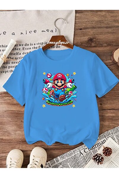 oneagılyazı Παιδικό μπλουζάκι με στάμπα Mario