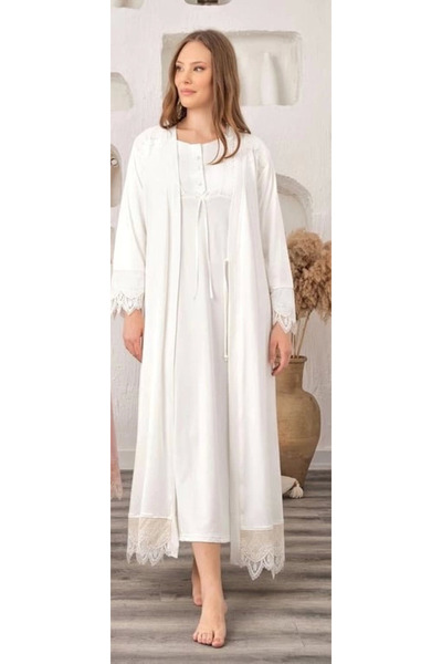 fantastik store Bone 5933 micro muslim maternity nightgown dress set