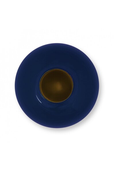 Pip Studio Decorative round vase, metal, Pip Studio, 23cm, Blue